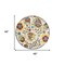 Edge Collections - 4' - Multicolor - Floral Round Area Rug for Indoor and Outdoor Spaces - 1 Piece